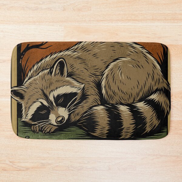 Item preview, Vintage Retro Sleeping Raccoon designed and sold by ARTSYILA.