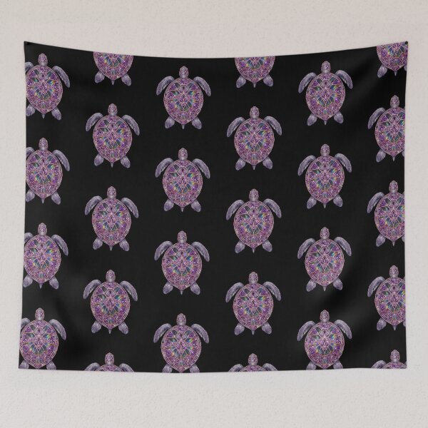 Item preview, Glitter Purple  Sea Turtle Stained Glass designed and sold by SOUFIANE1991.