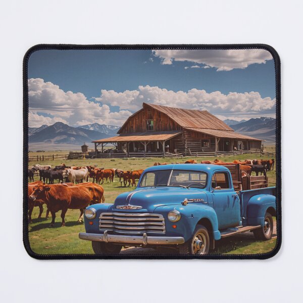 Item preview, Vintage Blue Truck Ranch Wall Art designed and sold by BeautifulVirtues.