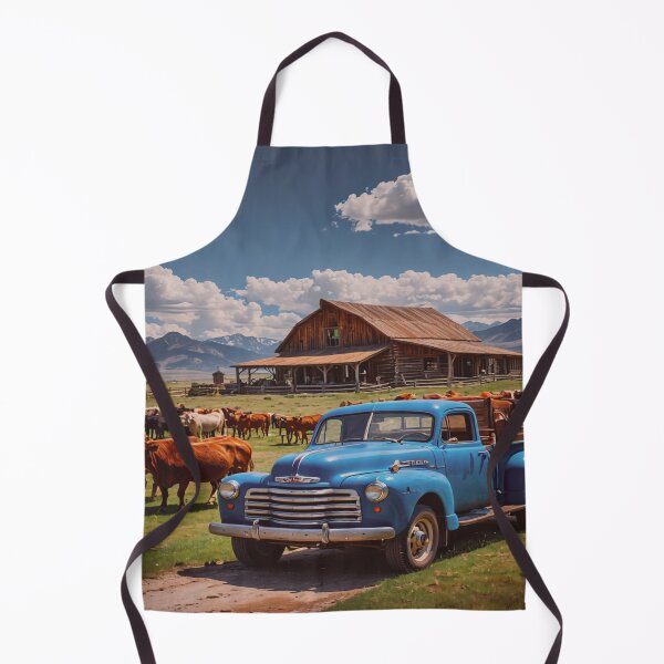 Item preview, Vintage Blue Truck Ranch Wall Art designed and sold by BeautifulVirtues.