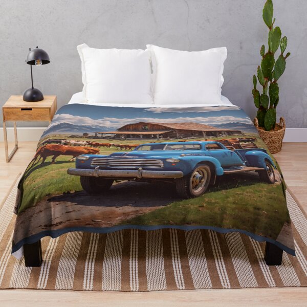Item preview, Vintage Blue Truck Ranch Wall Art designed and sold by BeautifulVirtues.