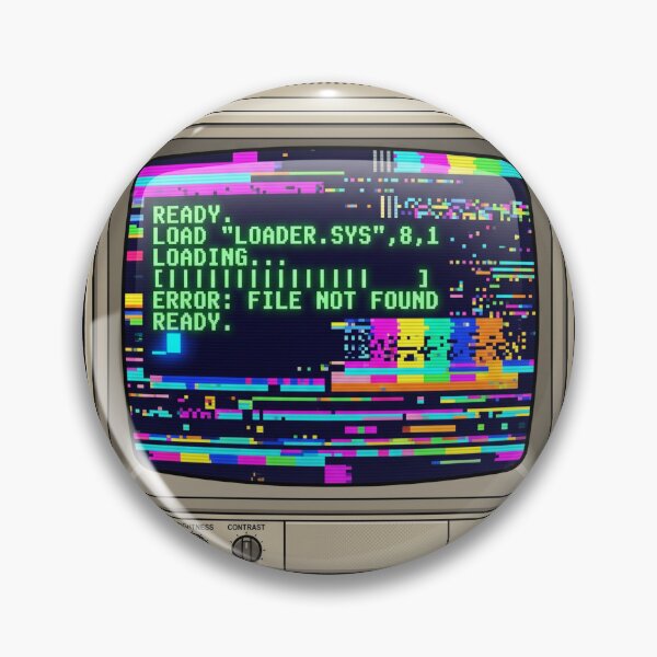 Item preview, Retro Computing Blue Loading Screen Glitch CRT Monitor Code designed and sold by RetroRewind Studio.