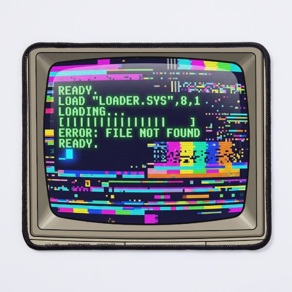 Item preview, Retro Computing Blue Loading Screen Glitch CRT Monitor Code designed and sold by RetroRewind Studio.