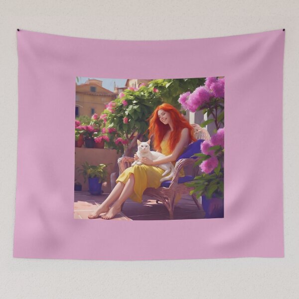 Item preview, Sun-Drenched Siesta – Mediterranean Garden Terrace designed and sold by UmSkelig834.