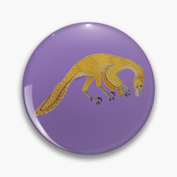 Item preview, Pouncing yellow Velociraptor colored pencil designed and sold by WolfRaven Creations.