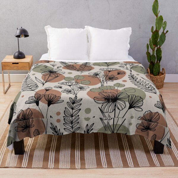 Item preview, Boho Wildflower & Eucalyptus Pattern | Neutral Botanical Floral Design designed and sold by GalleryPeak.