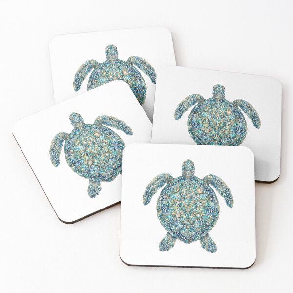 Item preview, Glitter Blue Sea Turtle Stained Glass designed and sold by SOUFIANE1991.