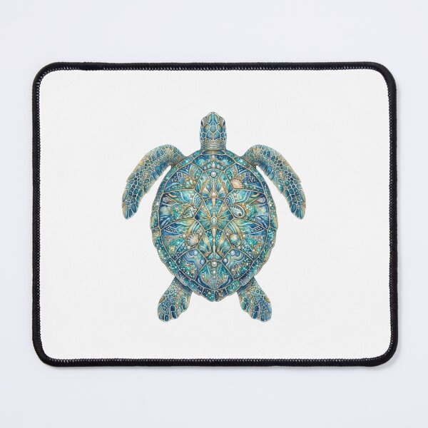 Item preview, Glitter Blue Sea Turtle Stained Glass designed and sold by SOUFIANE1991.