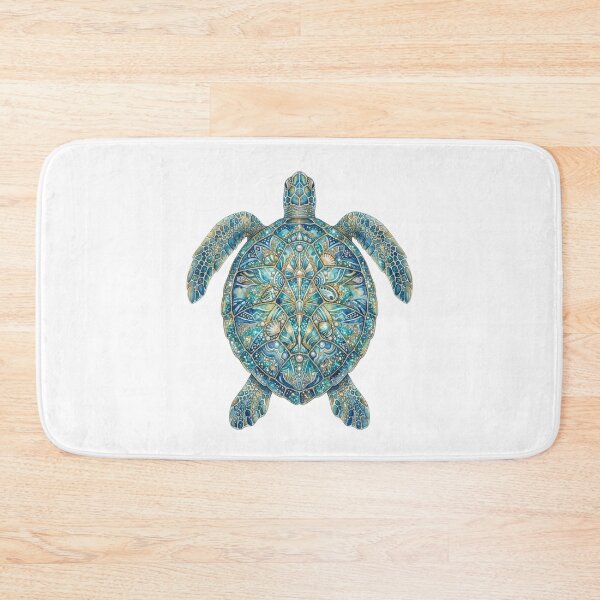 Item preview, Glitter Blue Sea Turtle Stained Glass designed and sold by SOUFIANE1991.