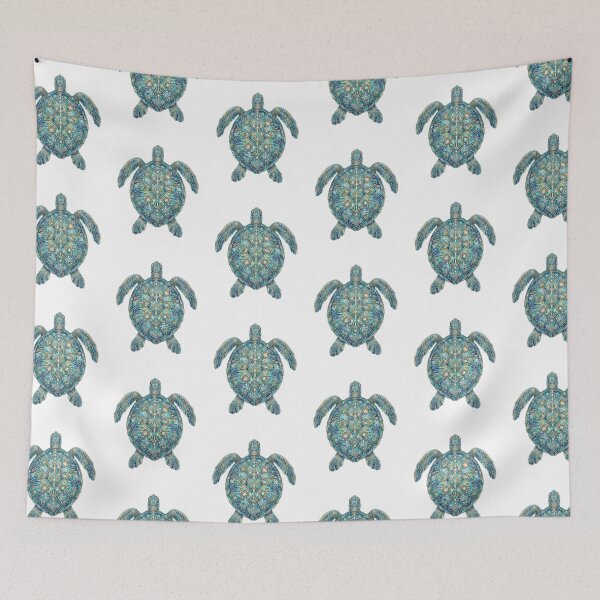 Item preview, Glitter Blue Sea Turtle Stained Glass designed and sold by SOUFIANE1991.