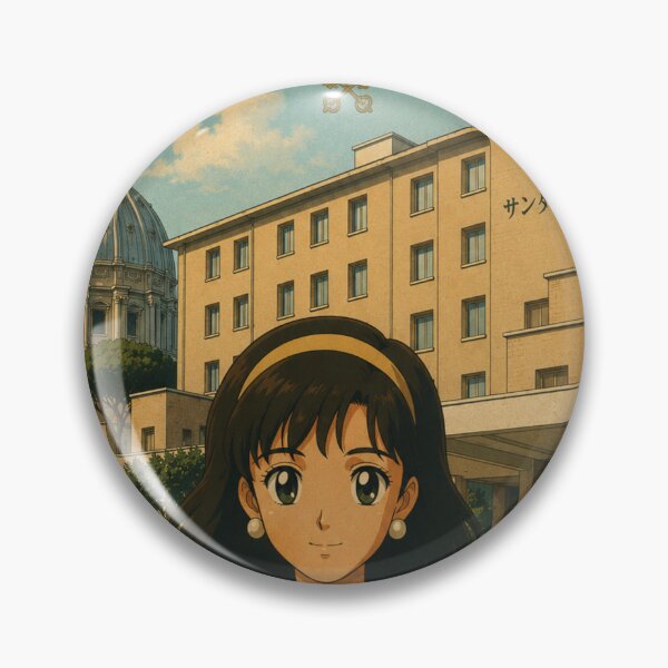 Item preview, Saint Martha House Vatican City Retro Anime Travel Poster designed and sold by ElartedeNoel.
