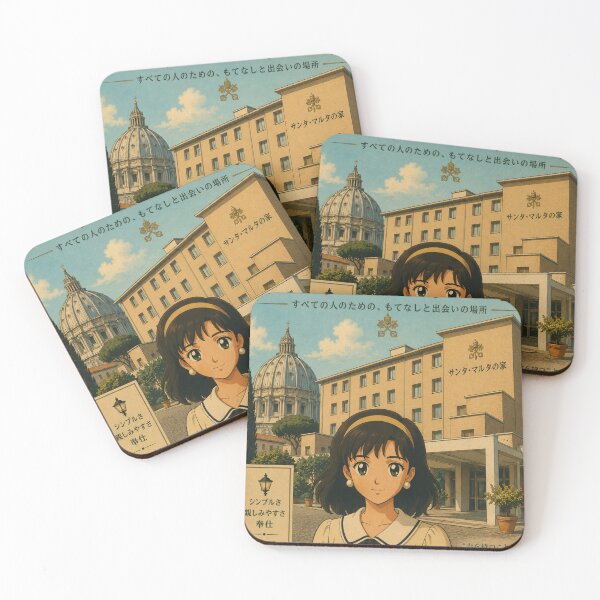 Item preview, Saint Martha House Vatican City Retro Anime Travel Poster designed and sold by ElartedeNoel.
