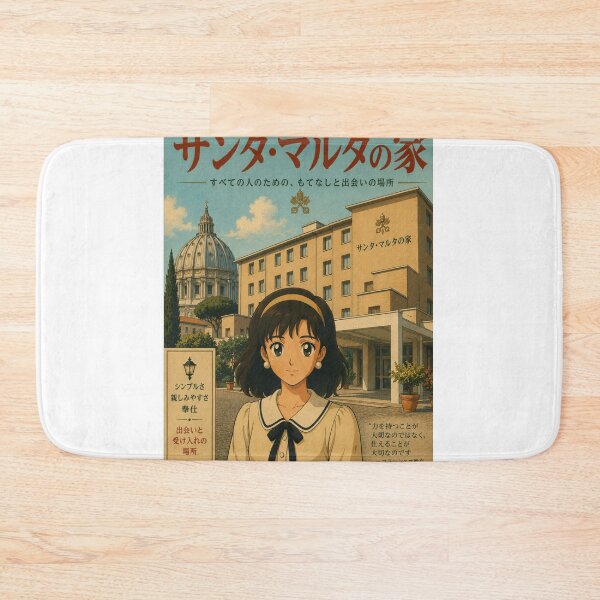 Item preview, Saint Martha House Vatican City Retro Anime Travel Poster designed and sold by ElartedeNoel.