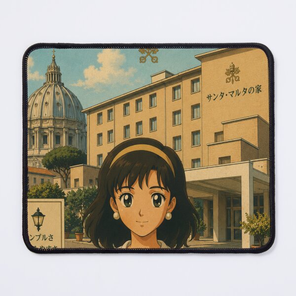 Item preview, Saint Martha House Vatican City Retro Anime Travel Poster designed and sold by ElartedeNoel.