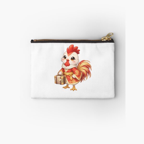Item preview, Cute Chinese Zodiac Rooster Traveler — Chibi Watercolor Lunar New Year Art designed and sold by Symbol Universe.