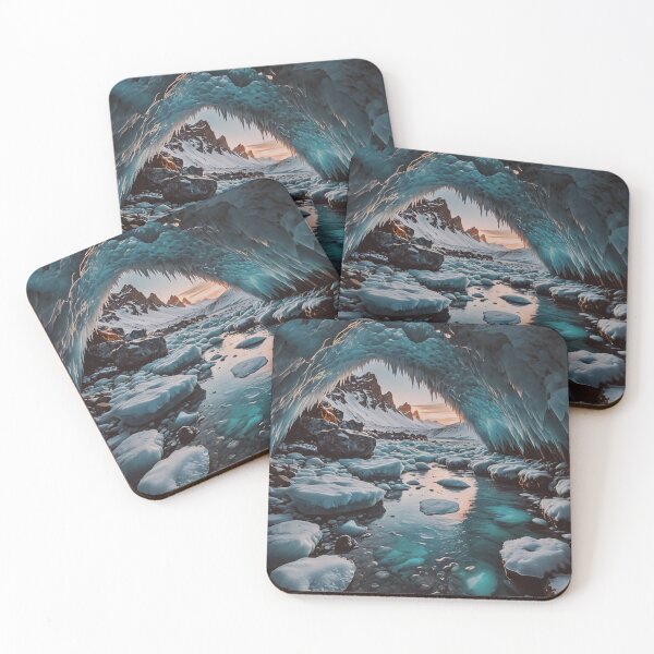 Item preview, Frozen Ice Cave Landscape Wall Art designed and sold by BeautifulVirtues.