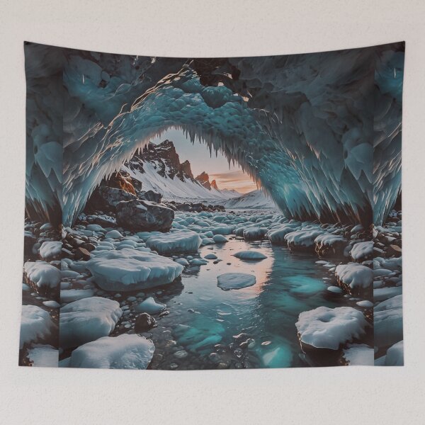 Item preview, Frozen Ice Cave Landscape Wall Art designed and sold by BeautifulVirtues.