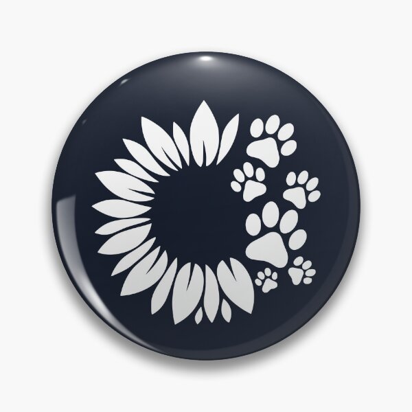Item preview, White Bold Sunflower Paw Print designed and sold by Corvoria.