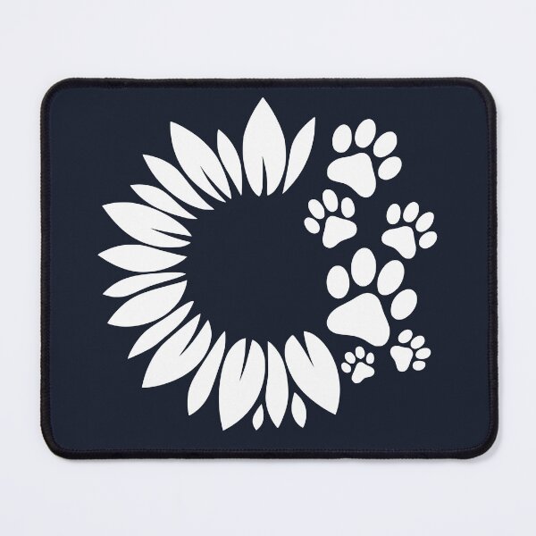 Item preview, White Bold Sunflower Paw Print designed and sold by Corvoria.