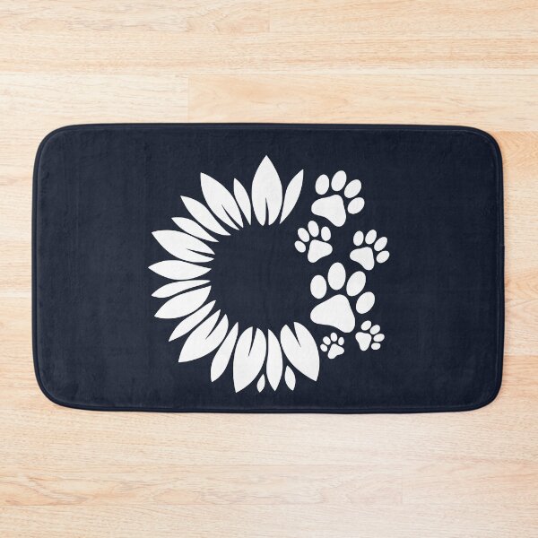 Item preview, White Bold Sunflower Paw Print designed and sold by Corvoria.
