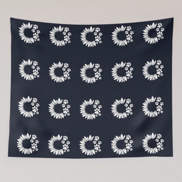 Item preview, White Bold Sunflower Paw Print designed and sold by Corvoria.