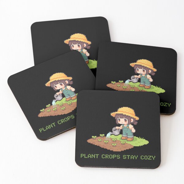 Item preview, Plant Crops Stay Cozy - Cute Pixel Art Gardener designed and sold by PotionPixelArt.