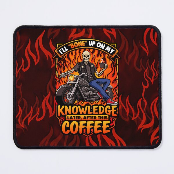 Item preview, Skeleton Biker - I'll bone up on my knowledge later, after this coffee designed and sold by Juka-Arts-CC.