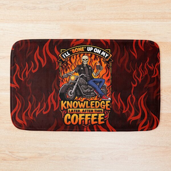 Item preview, Skeleton Biker - I'll bone up on my knowledge later, after this coffee designed and sold by Juka-Arts-CC.