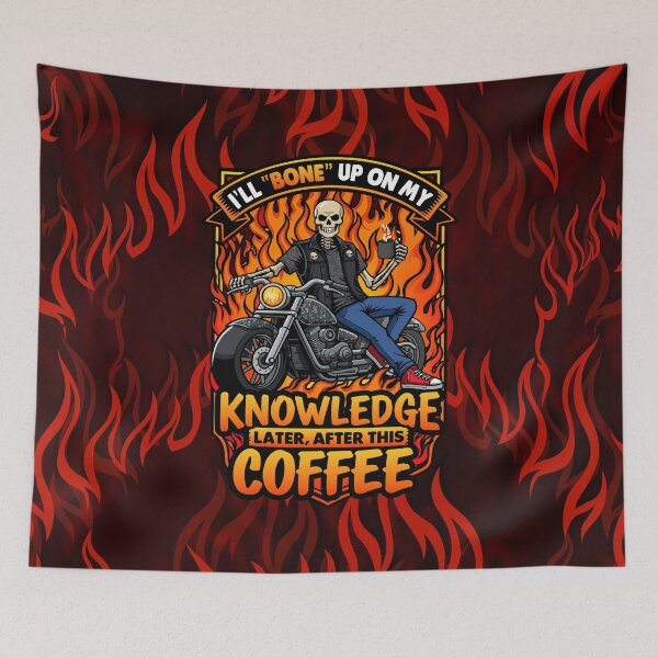 Item preview, Skeleton Biker - I'll bone up on my knowledge later, after this coffee designed and sold by Juka-Arts-CC.