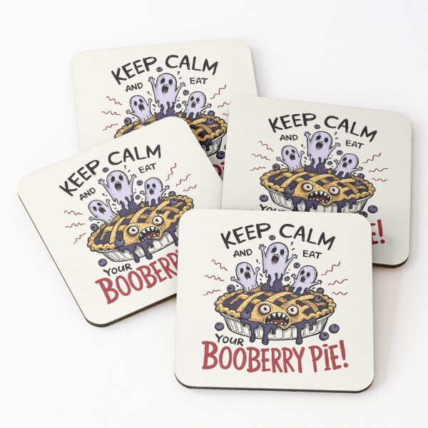 Item preview, Keep Calm and Eat Your Booberry Pie! | Funny Haunted Blueberry Pie Illustration designed and sold by Aida Drogan.