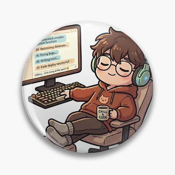 Item preview, Chill & Code – AI Does the Work designed and sold by mancikart.