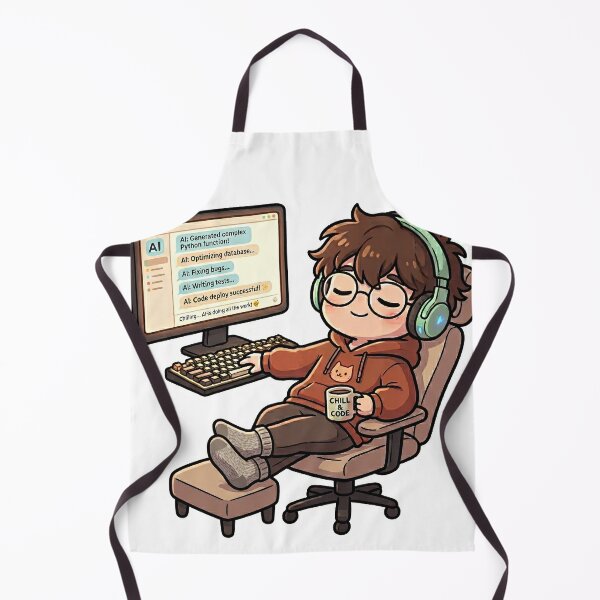 Item preview, Chill & Code – AI Does the Work designed and sold by mancikart.