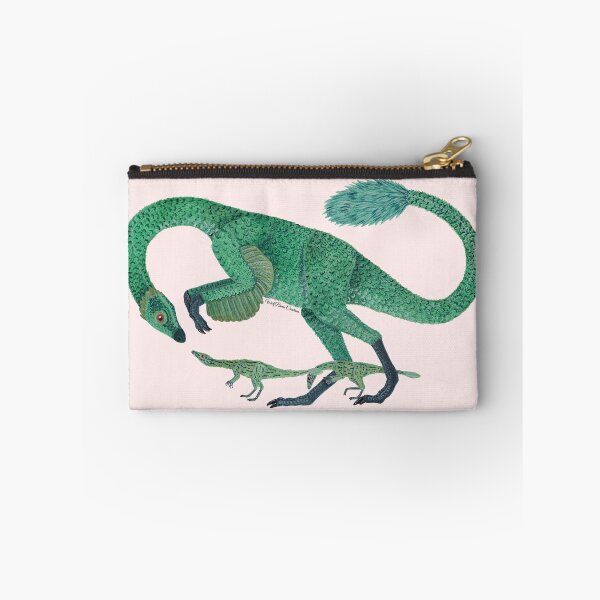 Item preview, Mother green Gallimimus in gouache paints designed and sold by WolfRaven Creations.