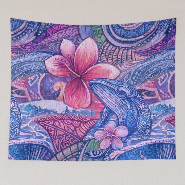 Item preview, Breaching Humpback Whale Abstract - Digital Watercolor Painting designed and sold by sunnthreads.