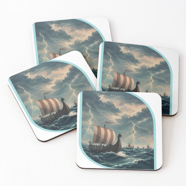 Item preview, Viking Storm Ships Digital Art | Ray Vikings designed and sold by RAYapparel.