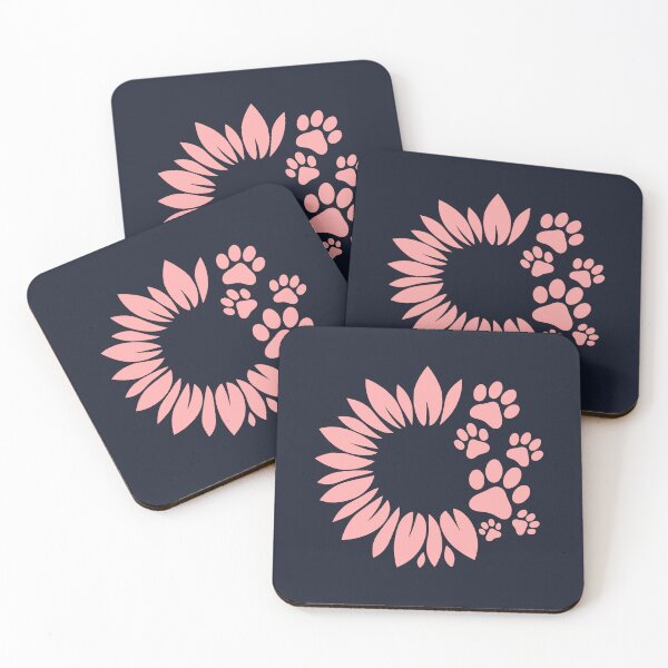 Item preview, Pink Sunflower Paw Print designed and sold by Corvoria.