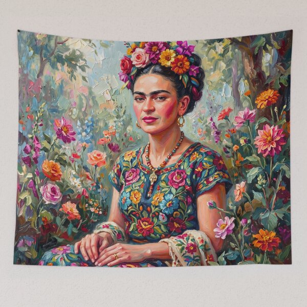 Item preview, Frida Kahlo Amidst Blossoms  designed and sold by FlowerSeller1.