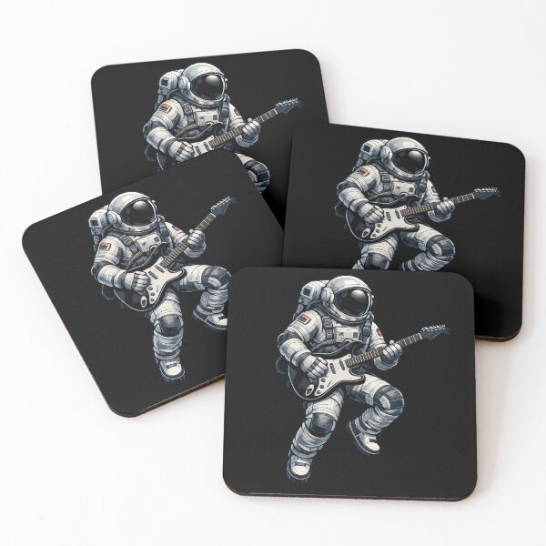 Item preview, Cosmic Guitar Astronaut Premium Space Illustration designed and sold by builtforyou.