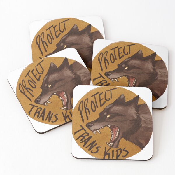 Item preview, Protect Trans Kids Wolf designed and sold by Larkspur_Arts.