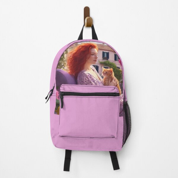 Item preview, Lavender Dreams – Redhead Girl with Ginger Cat designed and sold by UmSkelig834.