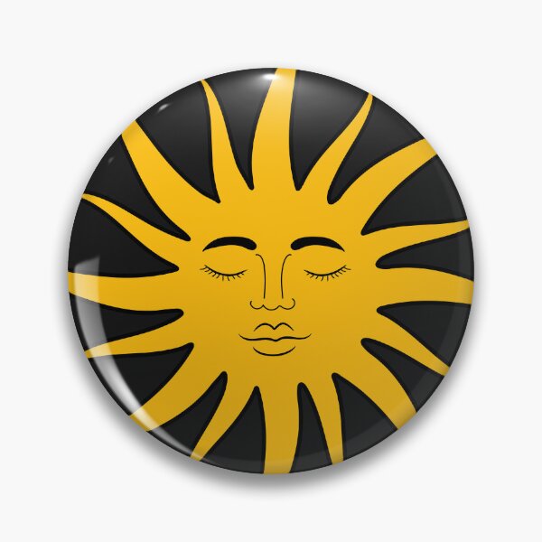 Item preview, Retro 1960's Sun Face Art Design On Black designed and sold by DEC02.