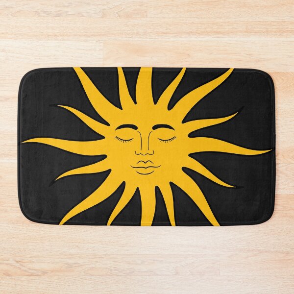 Item preview, Retro 1960's Sun Face Art Design On Black designed and sold by DEC02.