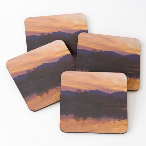 Item preview, Serene Mountain Sunset Reflection designed and sold by Phakade's Photos.