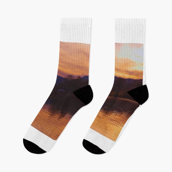 Item preview, Serene Mountain Sunset Reflection designed and sold by Phakade's Photos.
