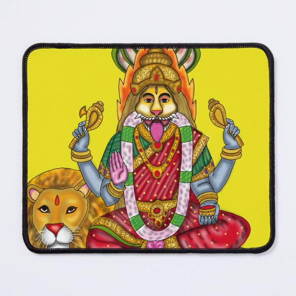 Item preview, Goddess Pratyangira Artwork | Sacred Hindu Divine Goddess Digital Illustration designed and sold by Harshit_Digital_Arts.