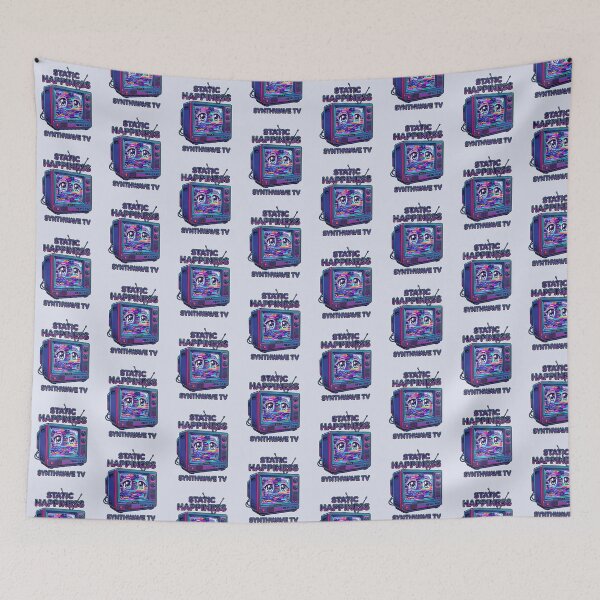 Item preview, Cute Retro CRT TV Smiling Static Glitch Pop Art Anime Eyes designed and sold by RetroRewind Studio.