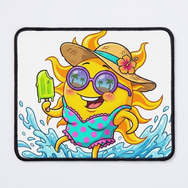 Item preview, Funny Sun Wearing Bikini Cute Summer Cartoon designed and sold by rich-moda.