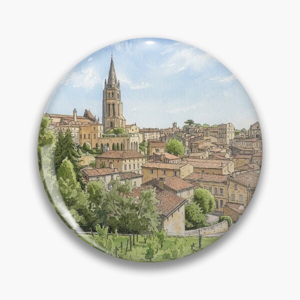 Item preview, Saint-Émilion Watercolor designed and sold by travelwitheric.