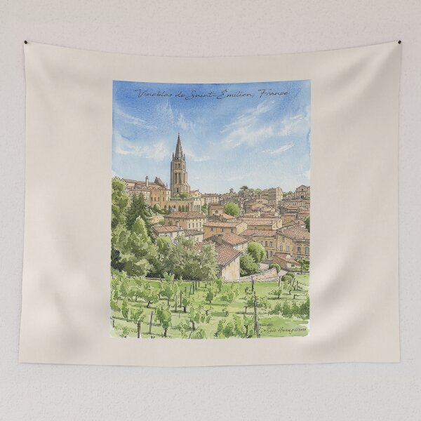 Item preview, Saint-Émilion Watercolor designed and sold by travelwitheric.