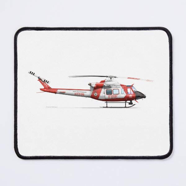 Item preview, BELL 412 VH-UCH NSW RFS 2024 designed and sold by Grubby Fingers Aircraft Illustration.